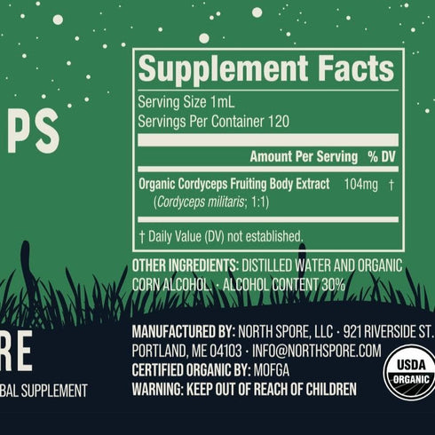 Organic Cordyceps Mushroom Tincture